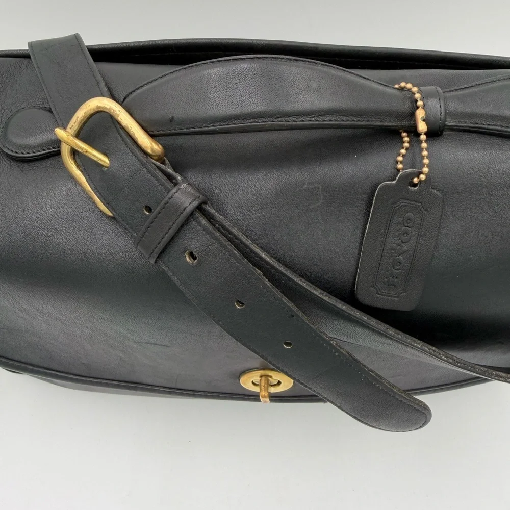 Coach Lexington Briefcase 5265 Black Glove-Tanned Leather USA 1992 Vintage